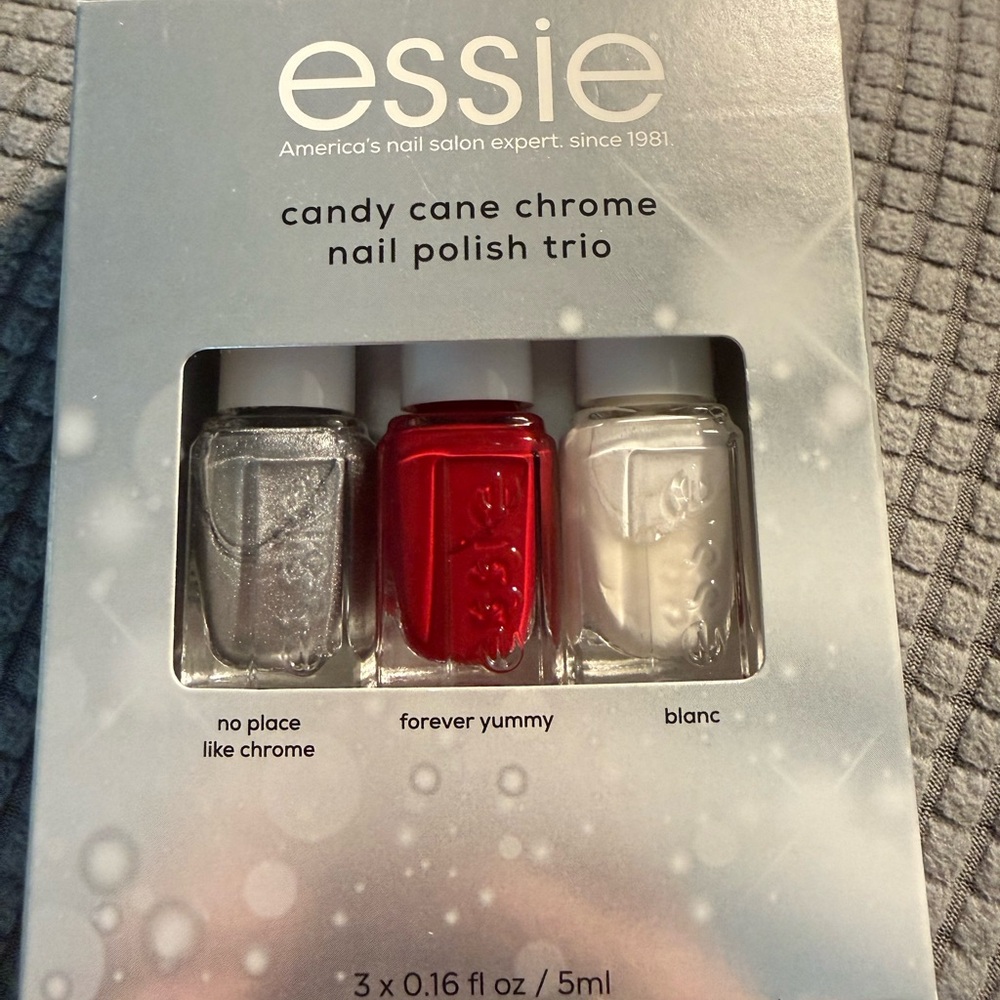 Essie Candy Cane Chrome Nail Polish Trio